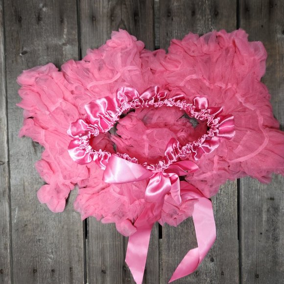 Girls Fluffy Petti Skirt, Size: S (12-24 MO) Tutu Skirt, Color: Hot Pink - Picture 2 of 2
